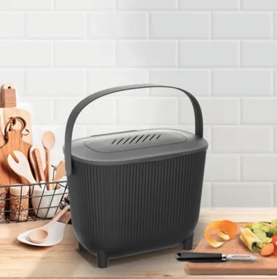 Image de Poubelle à Compost 10 L Noir - Eda