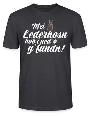 Produktbild von Spreadshirt Bayern Lederhose Ersatz Volksfest Trachtenshirt Uni Bio T-Shirt, XL, Dunkles Graublau