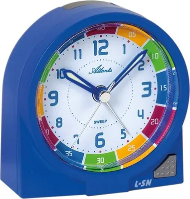 Produktbild von Atlanta Analoger Kinderwecker blau Kunststoff Weckfunktion Piepton