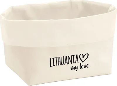 Produktbild von Huuraa Organizer Lithuania my love 8 Liter Large Canvas Baumwolle Utensilo Geschenkidee