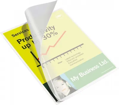 Produktbild von GBC Folientaschen, mit Abheftlochung, transparent, 2x75 my, DIN A4, 100/VE