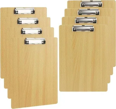 Productafbeelding van Famanu notitiebord A4 met metalen clip - hout, 315 x 225 mm