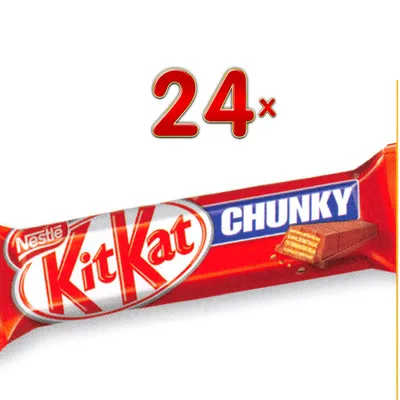 Produktbild von KitKat Chunky 24 x 40g Packung (grober KitKat-Riegel)