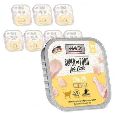 Produktbild von MAC's 8x100g getreidefreies Nassfutter für Katzen mit Hühnchenschale