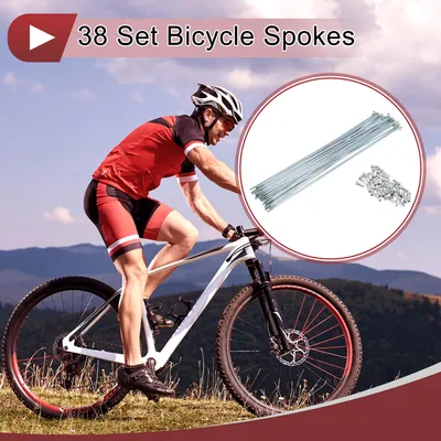 Produktbild von 38 Set 12G Fahrradspeichen 270mm Fahrradspeichen Verzinkter Kohlenstoffstahl Silberton