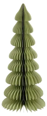 Produktbild von Mica Decorations Papier Weihnachtsbaum - Paper Christmas Tree - H160  x Ø75 cm - Künstlicher Tannenbaum -Mix - Grün/Gold