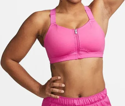 Produktbild von NIKE W Nk Df Alpha Zip-Front Bra Damen rosa S/C