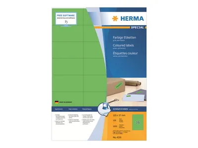 Immagine prodotto di HERMA Etichette universali SPECIALI, 105 x 37 mm, verde