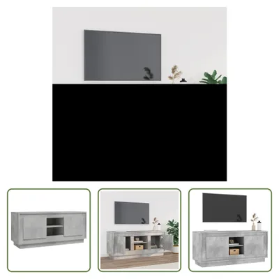Produktbild von The Living Store TV-Schrank Betongrau 102x35x45 cm Holzwerkstoff