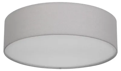 Zdjęcie produktu dla Lampa sufitowa LED REV - 40 cm, abażur z tkaniny w stylu vintage, kolor szary