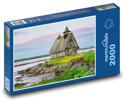 Zdjęcie produktu dla martinpuzzle - Puzzle 2000 - Drewniany dom nad jeziorem