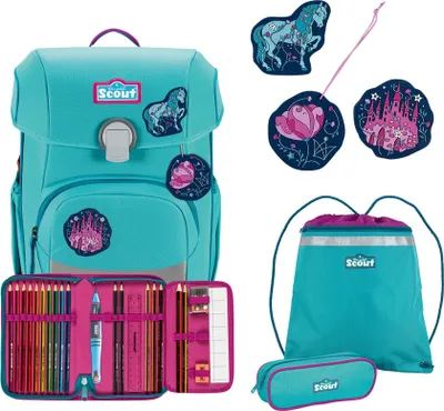 Produktbild von Scout Neo Dreamworld Schulranzen Set 4 teilig, für Kinder und Schulanfänger