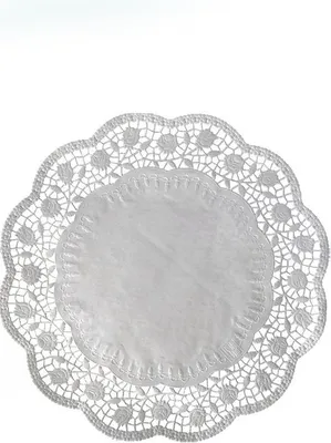 Produktbild von Dekorative, runde Spitze, weiß, Durchmesser 16 cm - 100 Stück
