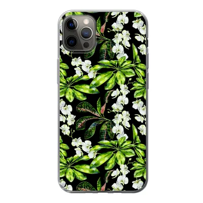 Produktbild von MuchoWow® Handyhülle Schutzhülle Hülle für iPhone 13 Pro Max Blatt - Orchidee - Muster Silikon Softcase Handy Hülle - Mobiltelefon