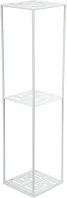 Immagine prodotto di Howhomely Sgabello per fiori in metallo bianco 100 cm - portafiori con 3 ripiani