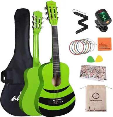 Produktbild von Klassische Gitarrenkit für Kinder - 30 Zoll Junior Gitarrenset für Anfänger mit Gigbag, Stimmer und Zubehör