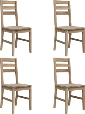 Image de Chaises à manger lot de 4 bois d'acacia massif