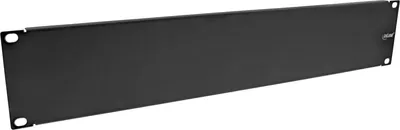 Produktbild von InLine 19" Blindplatte, 2HE, RAL 9005 schwarz, Blindverschlussplatte, SPCC, Stahl, Schwarz, 378 g