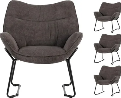 Produktbild von Sessel Aliano - 4er Set - dunkelgrau