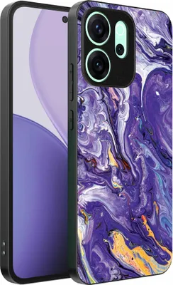Zdjęcie produktu dla Etui na telefon Oppo Reno 14 F z nadrukiem Purple Gold Marble - TPU Backcover Case Purple Gold Marble Design - Purple Gold - Smartphonica