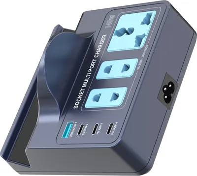 Produktbild von 140-W-Multiport-Ladestation mit 1 QC/3 PD-Anschluessen, 15-W-Wireless-Ladegeraete, Schnellladebuchse, kompatibel mit Handys, Laptops, Tablets