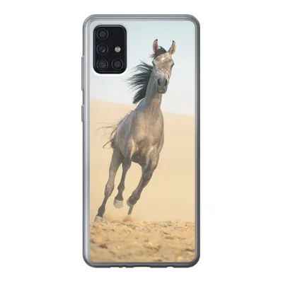 Produktbild von MuchoWow® Handyhülle Schutzhülle Hülle für Samsung Galaxy A52 5G Pferd - Sand - Wüste Silikon Softcase Handy Hülle - Umschlag