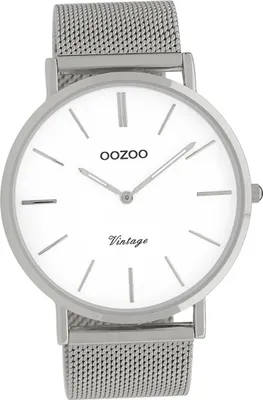 Immagine prodotto di Oozoo orologio da uomo in acciaio inossidabile C9900A orologio analogico al quarzo bracciale argento Serie Vintage D2UOC9900A