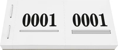 Produktbild von CombiCraft Nummernblock / Doppelnummer Goody in Weiß - 1000 Abrisse