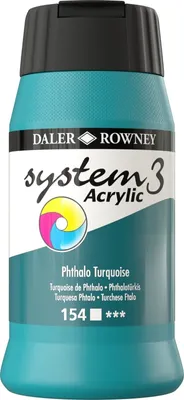 Obrázek produktu pro Daler-Rowney System3, 500 ml, Tyrkysová, Sklenice