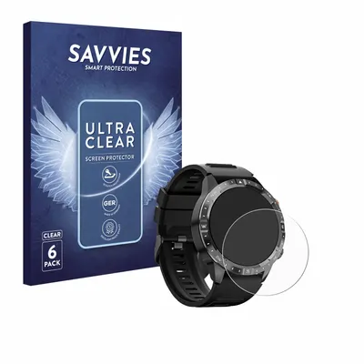 Produktbild von 6x Für Sanorum Smartwatch 1.43" Schutzfolie Savvies Displayschutz Display Schutz Folie Klar Transparent