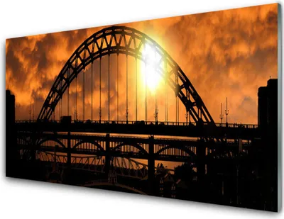 Produktbild von Acrylglasbilder 100x50 Wandbild Druck Brücke Architektur