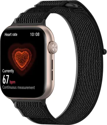 Image de Pour Honor Watch 5 Nylon Boucles élastiques Velcro Bracelet de remplacement Noir