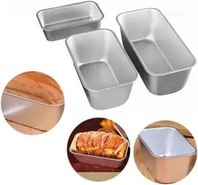 Produktbild von Rechteckige Kastenform aus Aluminium für Brot, Toast, Käsekuchen und Gebäck mit eloxierter Oberfläche und effizienter Wärmeleitung