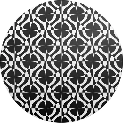 Produktbild von Geometrisches Muster – Bodenschutzmatte – Stuhlunterlage – Bürostuhlmatte – Rutschfeste Bodenmatte – Schutzmatte für Hartboden – fi 100 cm