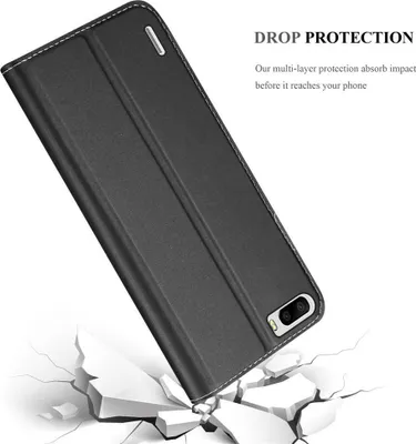 Image de Cadorabo Housse pour Honor 6 PLUS Housse de protection en noir Cover Etui Book Case Booklet