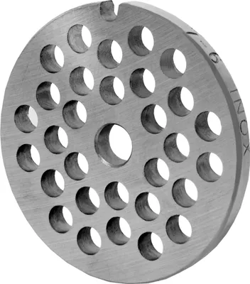 Produktbild von WolfCut INOX Lochscheibe Gr. 7-6,0 mm Bohrung - passend für alle gängigen Fleischwölfe Größe 7 – z.B.: Bosch MUM6/MUM7 - Jupiter Größe 7, Kenwood A900, Regina BME 7 und viele mehr.