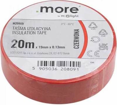 Produktbild von Isolierband 19mm x 0,13mm ROT 20m