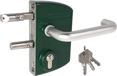 Zdjęcie produktu dla Zamek antypaniczny Locinox LPKQ, do profili 40 i 60 mm, zielony (RAL 6005), klamka pojedyncza