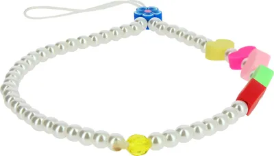 Produktbild von Avizar, Lovely Schmuck Handykette, 25cm langes Schmuckarmband mit Perlen, Weiß