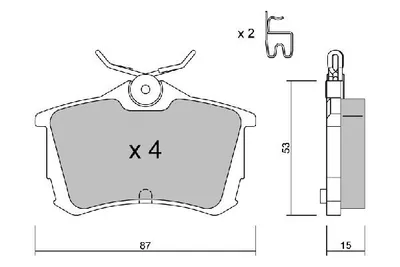 Produktbild von AISIN Bremsbeläge Satz Hinten Bremsklötze für HONDA Accord VII Limousine (CL, CN) BPHO-2003