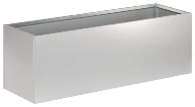Image de vidaXL Pot de jardin argenté, 60 x 20 x 20 cm, en acier galvanisé