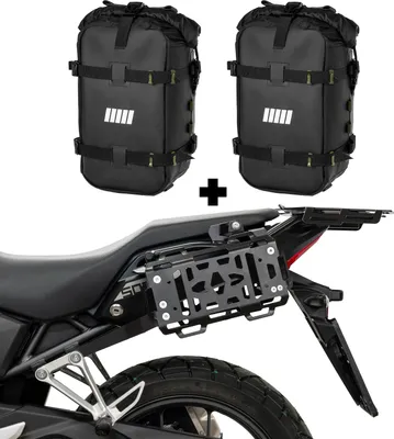Immagine prodotto di ZIEGER Supporto per borsa laterale incluso SCHNORR Bumberbag M Coppia  compatibile con Honda NX 500