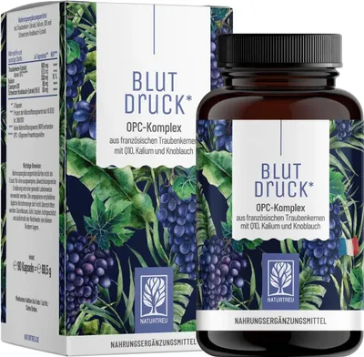 Zdjęcie produktu dla Naturtreu Ciśnienie krwi | Kompleks OPC z koenzymem Q10 | 90 kapsułek | Potas i czosnek
