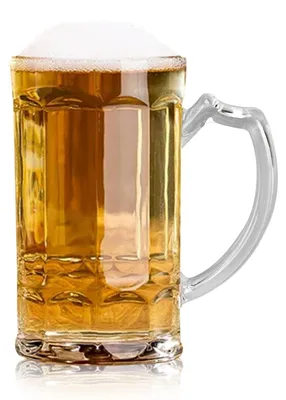 Bierkrug 500 ml, doppelwandig isoliert, Kunststoff, transparent, unzerbrechlich