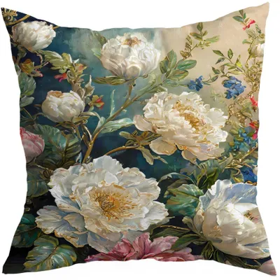 Image de HomeView Housse de coussin décorative 50x50cm polyester
