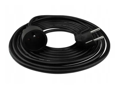 Image de Rallonge 1 prise 5m avec/sans 3x1,5mm2 NOIR