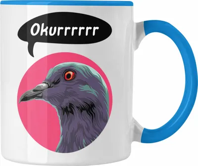 Produktbild von Trendation - Tauben Geschenkidee Tasse mit Spruch für Taubenbesitzer Geschenk Taubenzüchter (Blau)