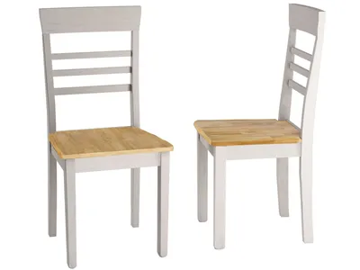 Produktbild von Esszimmerstuhl aus weißem MDF, 2er-Pack