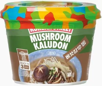 Produktbild von KOREAN STREET Mushroom Kal Udon 213 g – Udon mit Pilzgeschmack, 3 Minuten