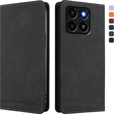 Immagine prodotto di Custodia per ZTE Blade A35 / A55, retro custodia flip in Finto cuoio con supporto e slot per carte Nero